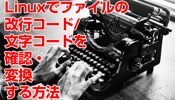 Linuxでファイルの改行コード/文字コードを確認・変換する方法のイメージ