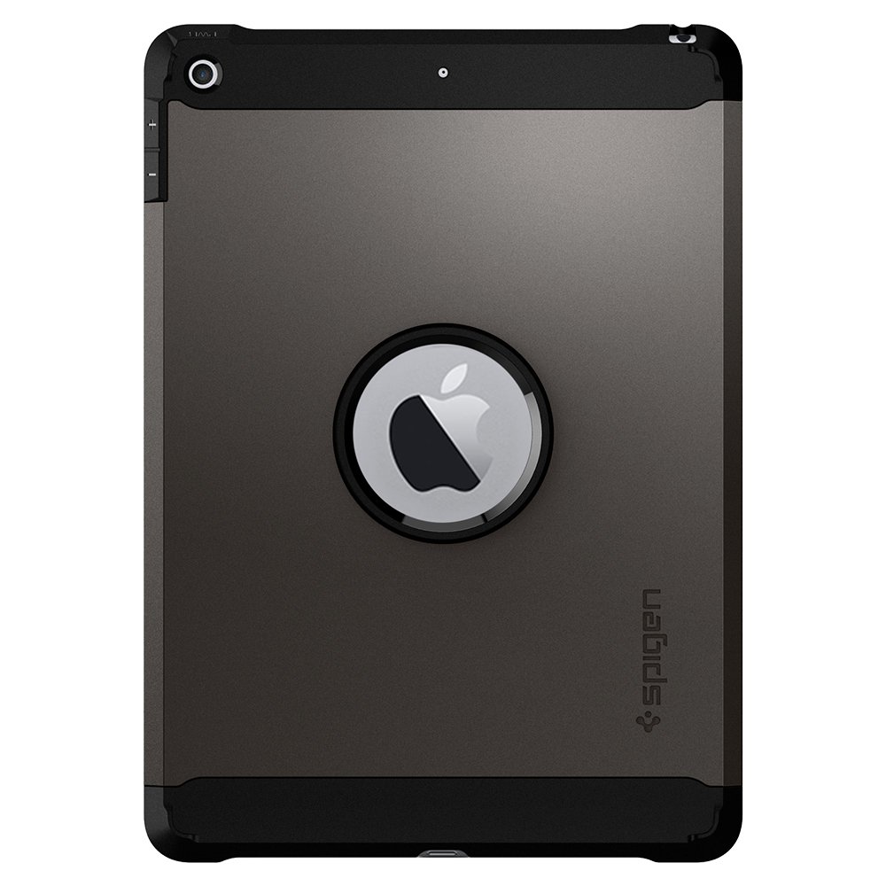 【Spigen】 タブレットケース iPad 9.7 ケース 2018/2017 対応 米軍MIL規格取得 落下 衝撃 吸収 タフ・アーマー 053CS22261 (ガンメタル)