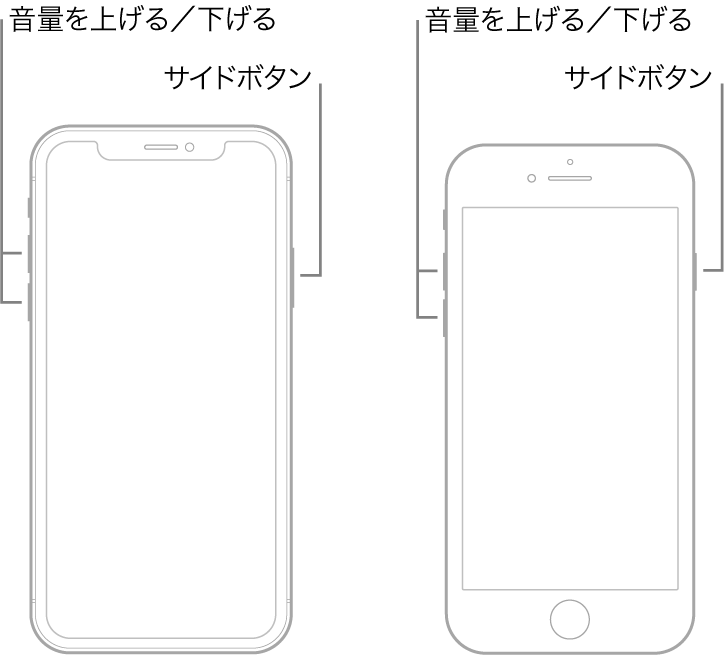 iPhone 8で強制再起動する方法